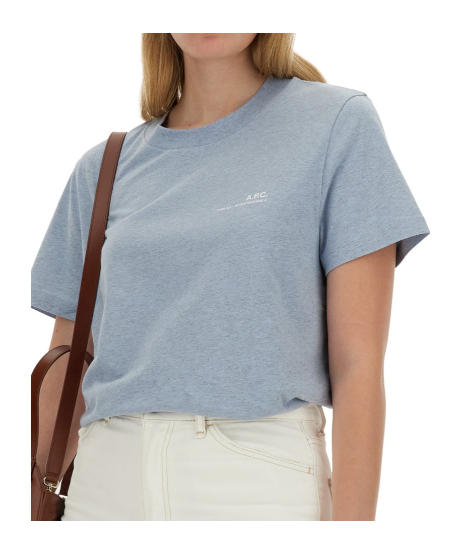 Apc A.p.c. Logo Printed Crewneck T-shirt In Multicolor