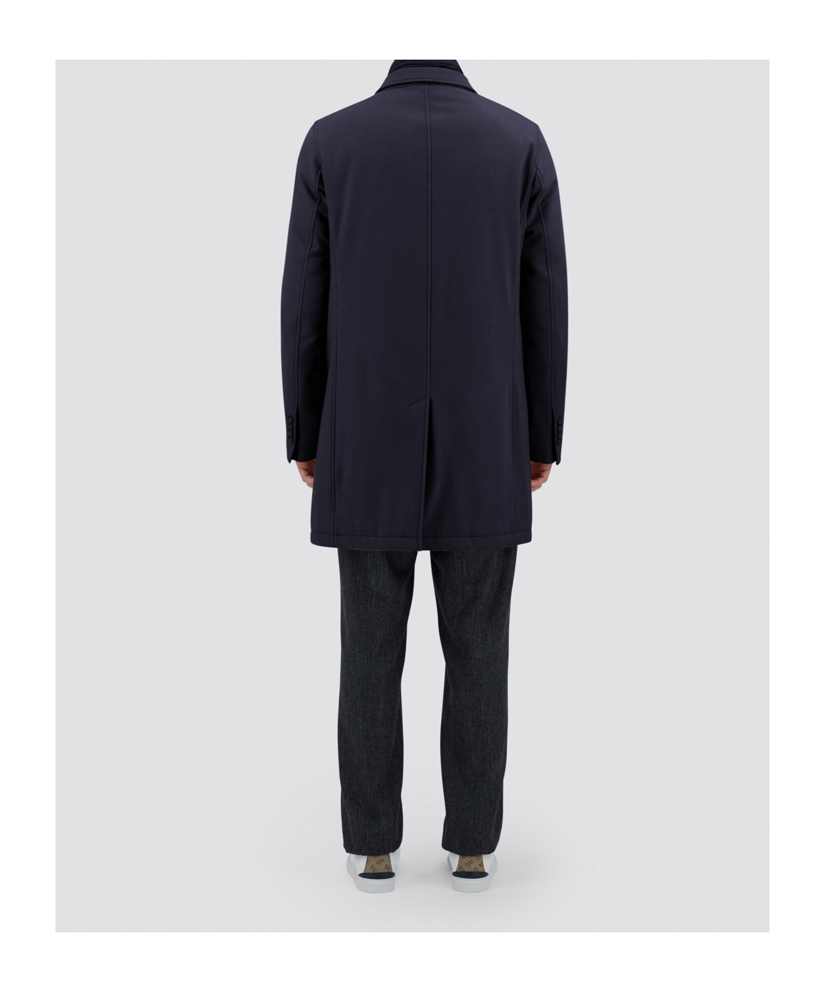 Herno Wool Beaver Coat In Black