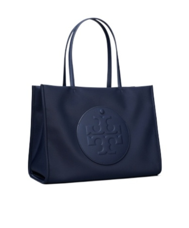 Tory Burch Medium Ella Logo-embossed Tote Bag In Blue