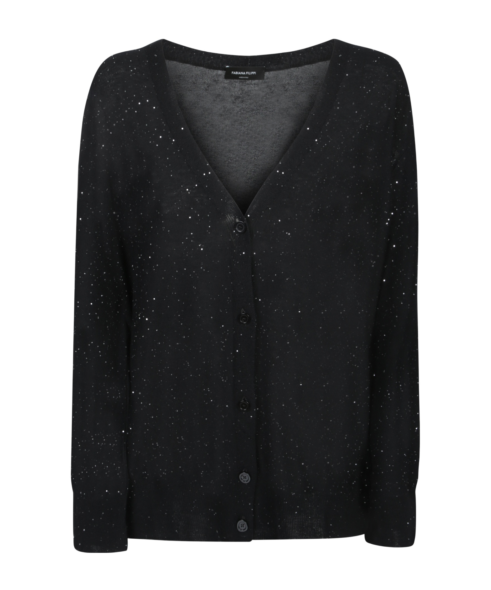 Fabiana Filippi Sequin Embellished V-neck Cardigan In Black