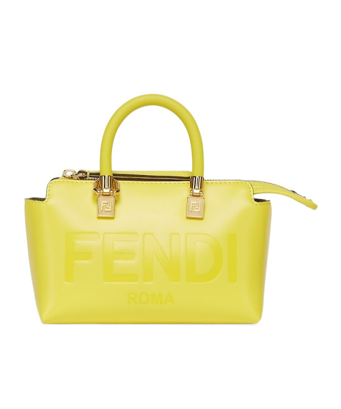 Fendi Mini By The Way Boston Tote Bag In Yellow