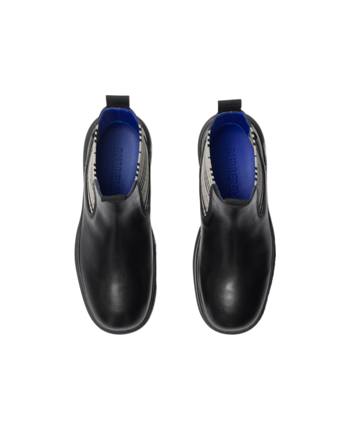 Burberry Creeper Chelsea Low Ankle Boots For Women In Black