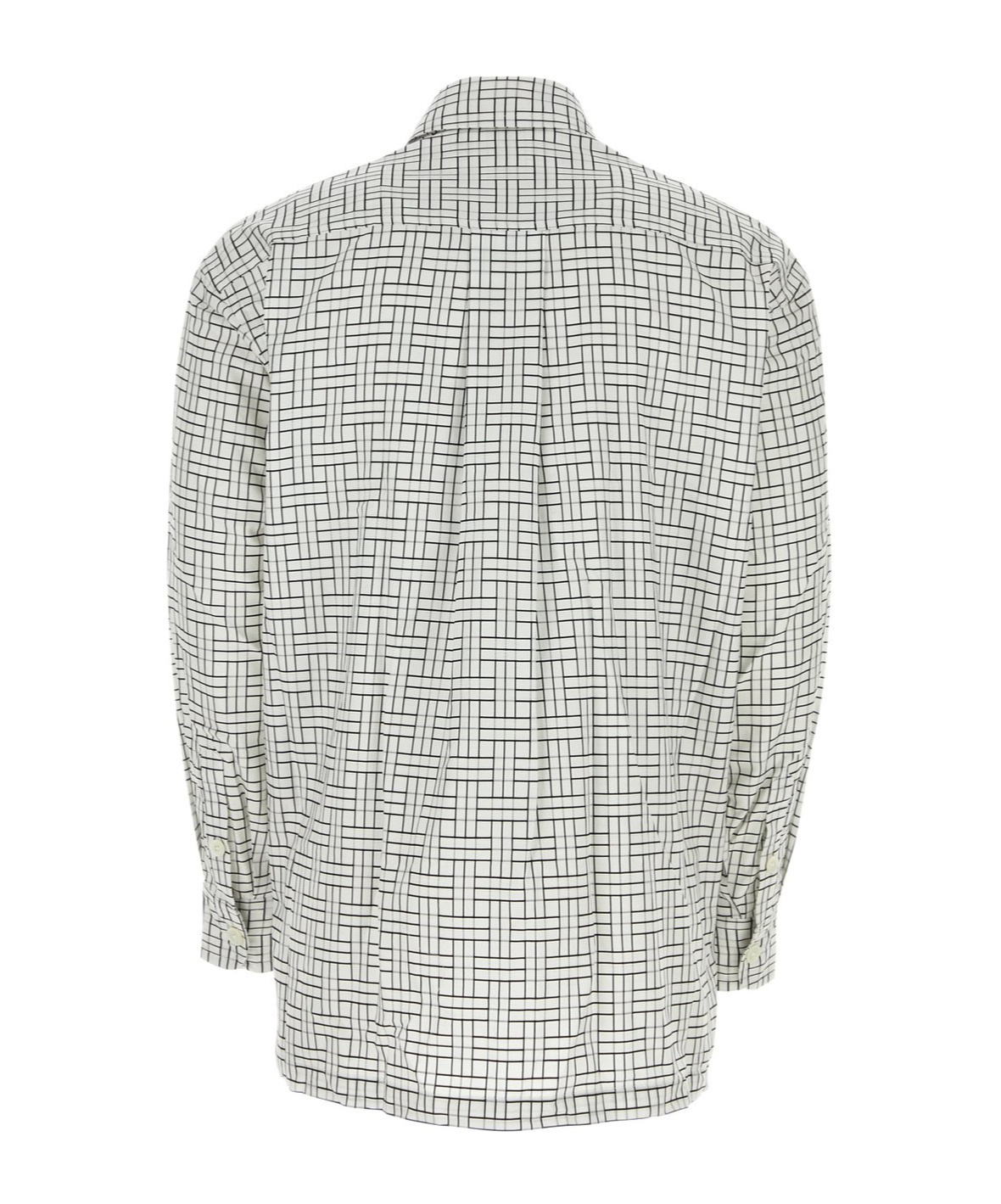 Kenzo Oversize Geometric Pattern Shirt In White