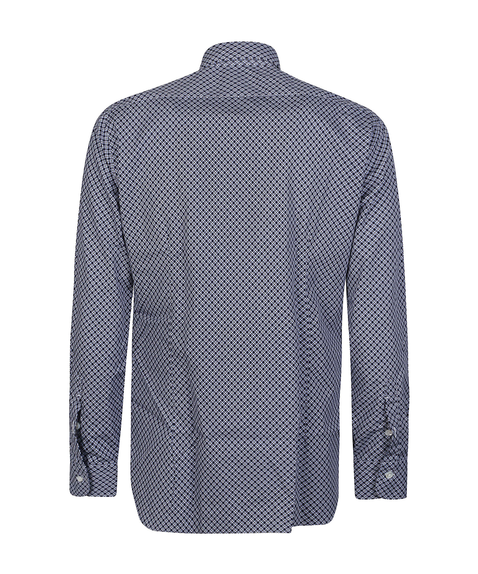 Barba Napoli Lapel Long-sleeved Shirt In Gray