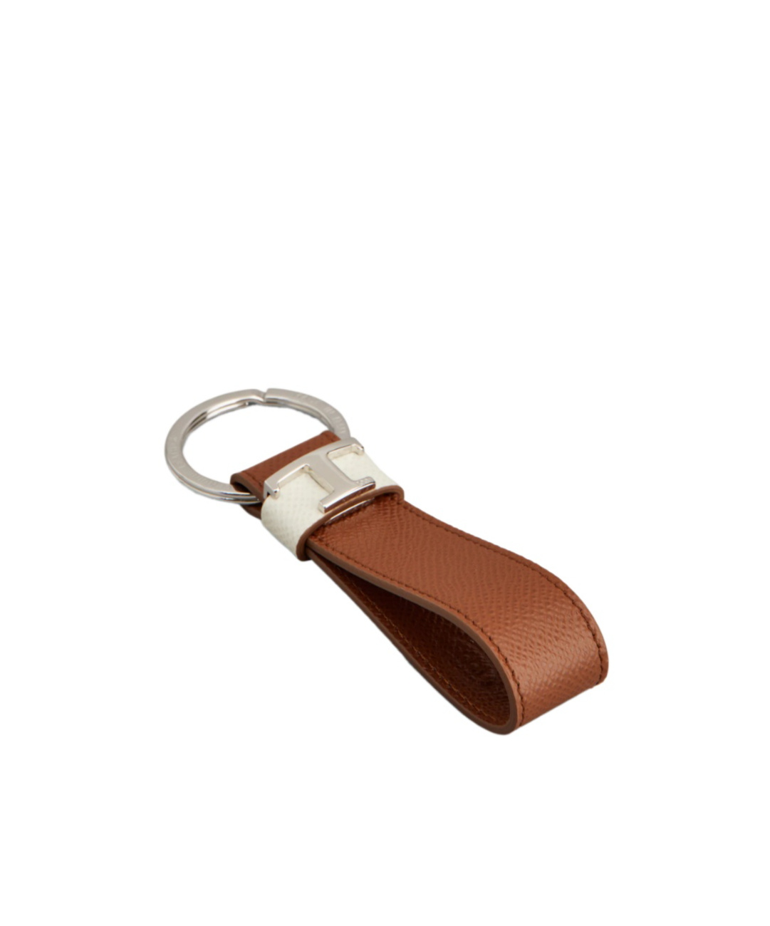 Tod's Textured Leather Keychain In Brown