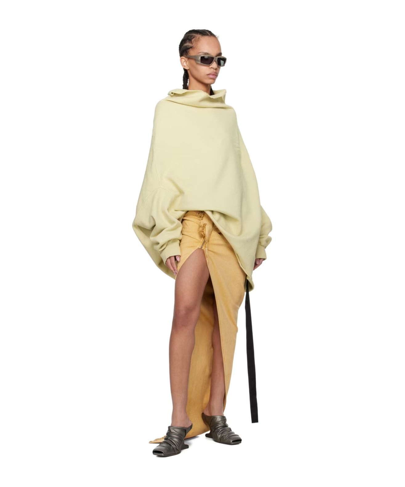 RICK OWENS DRKSHDW EDFU DENIM SKIRT 