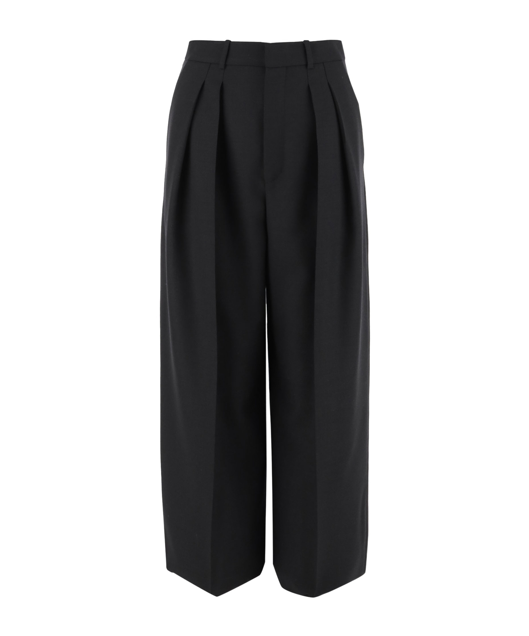 Saint Laurent Belt Loops Slacks In Black