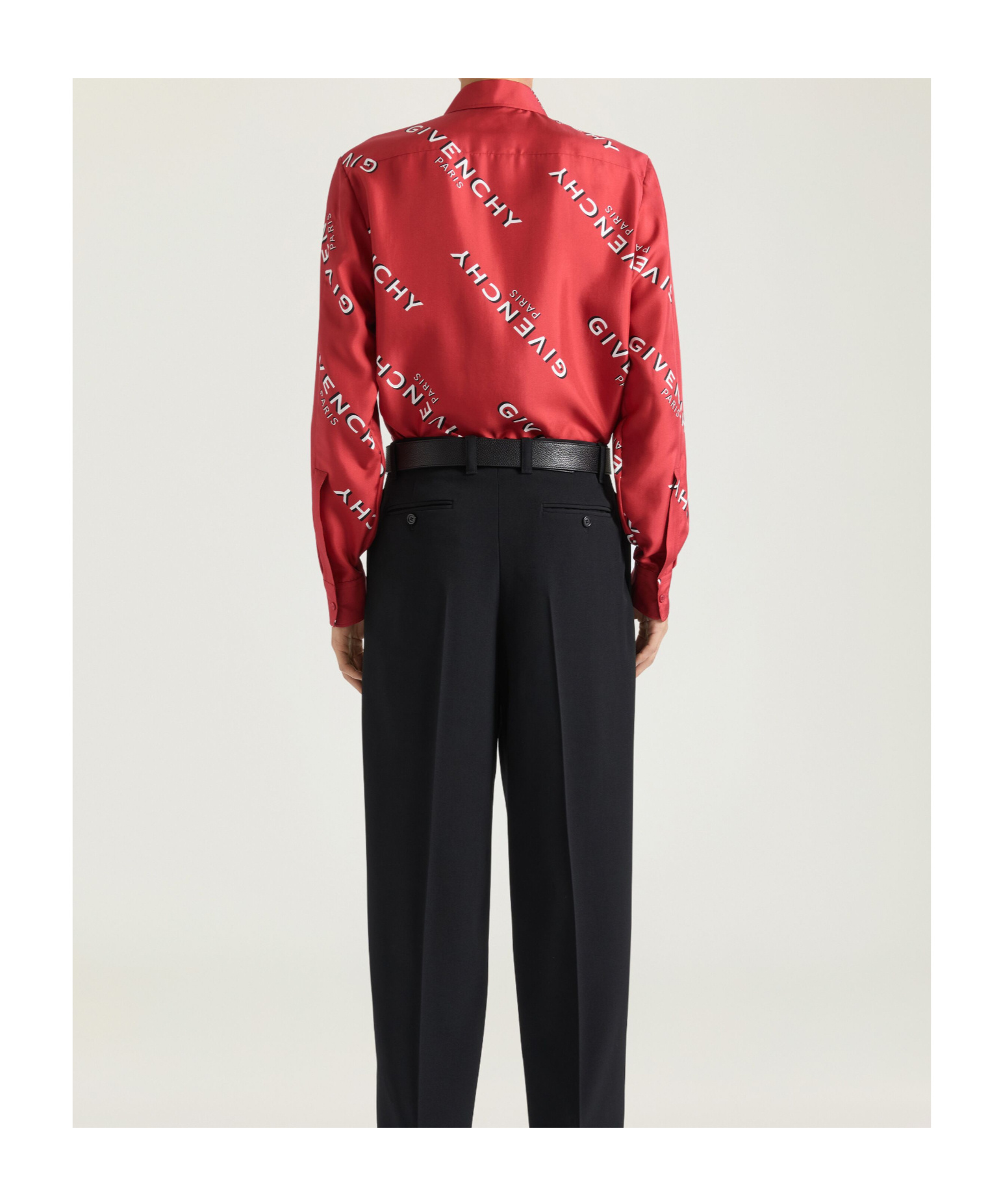 Givenchy Shadow Printed Shirt In Silk In Red