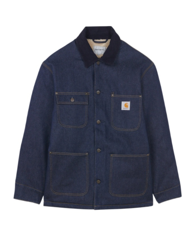 Carhartt Casual Jacket With Long Sleeves And Pockets In Blue