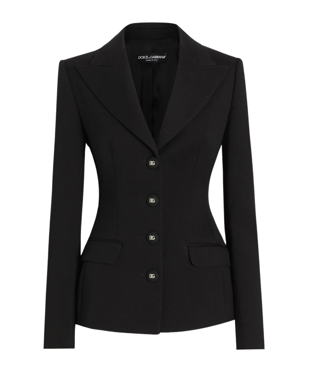 Dolce & Gabbana Single-breasted Virgin Wool Blazer In Black