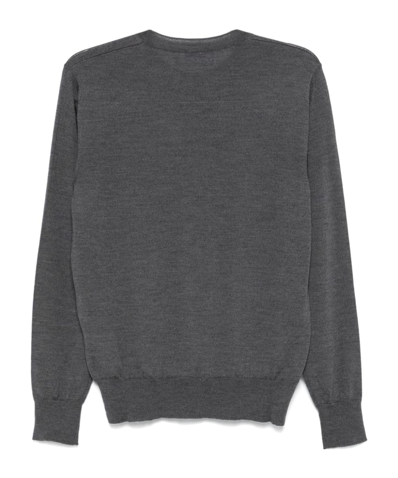 Dsquared2 D2 Leaf Wool Crewneck Sweater In Black