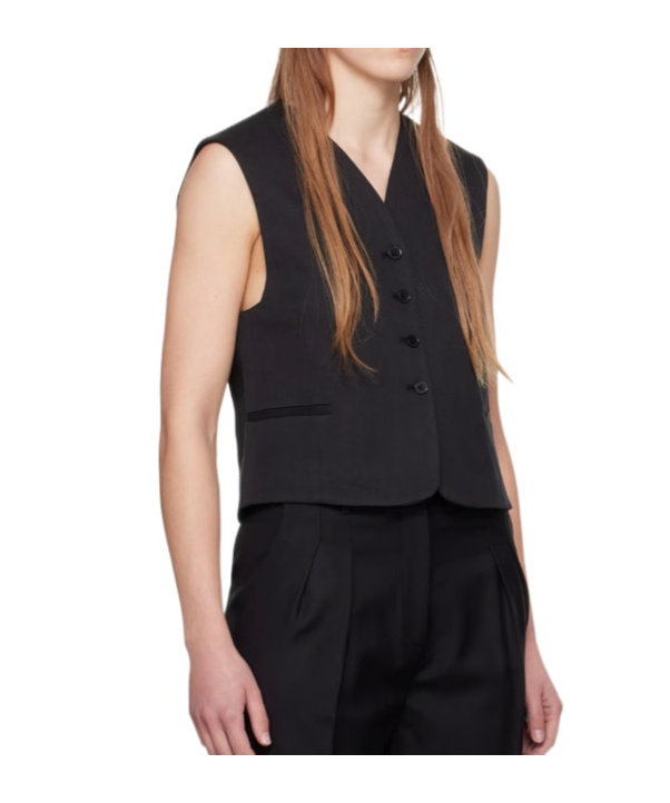Loulou De Saison Teora Vest In Black