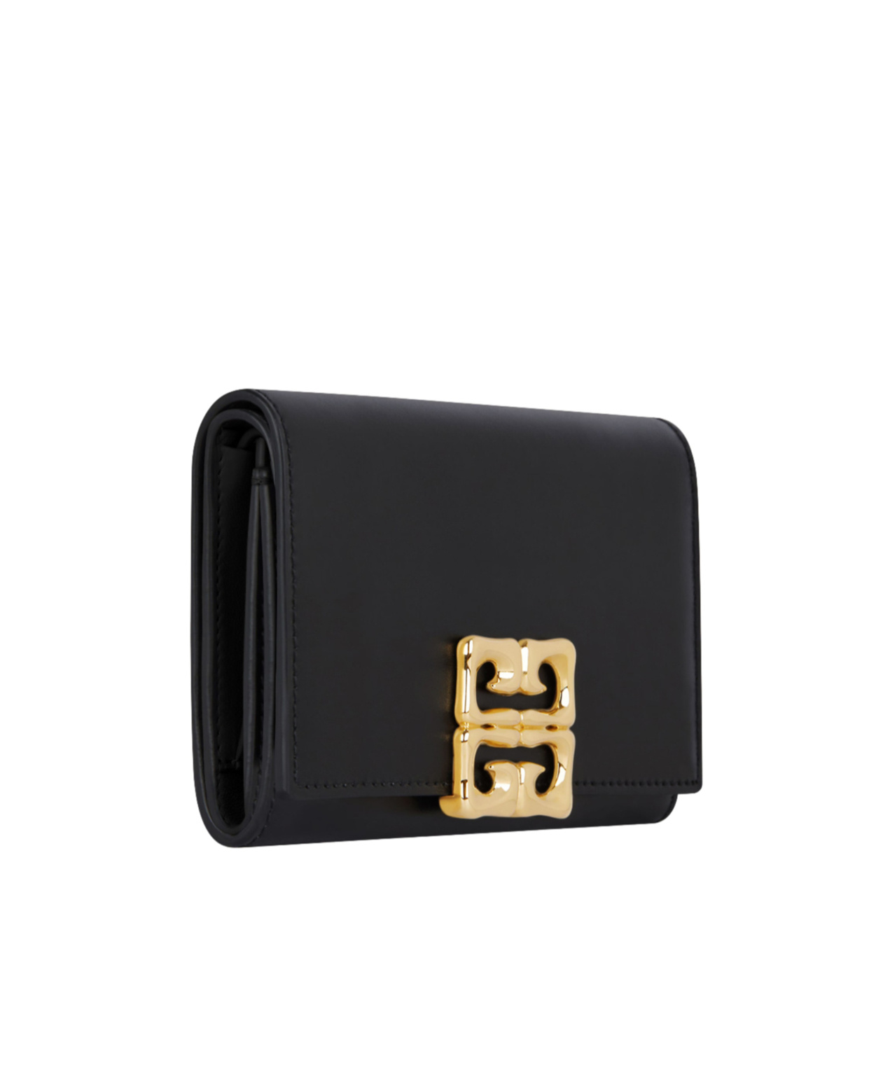 Givenchy 4g Plaque Flap Wallet In Black
