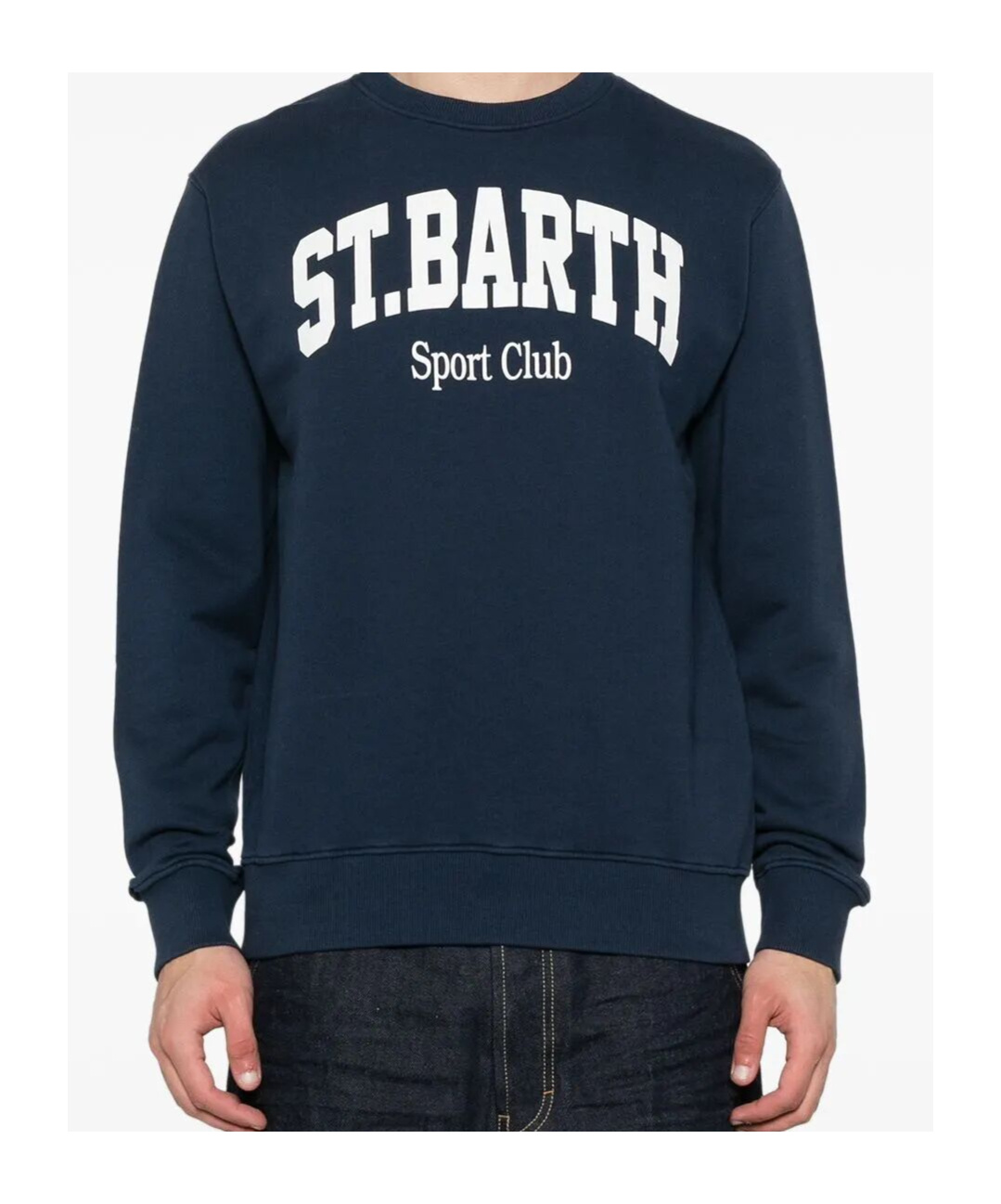 Mc2 Saint Barth Brushed Cotton Sport Club Crew-neck Sweatshirt With Printed