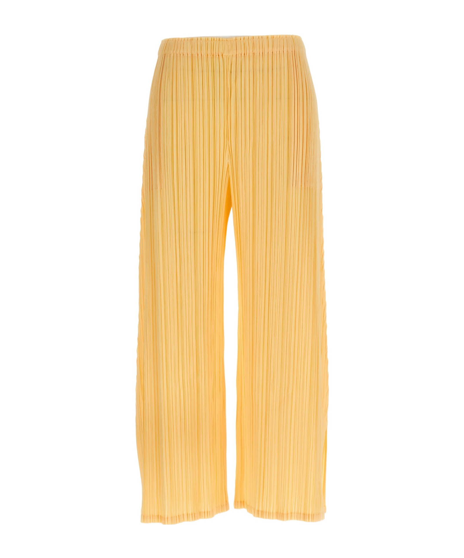 Issey Miyake Pleats Please  'mellow Pleats' Pants In Yellow