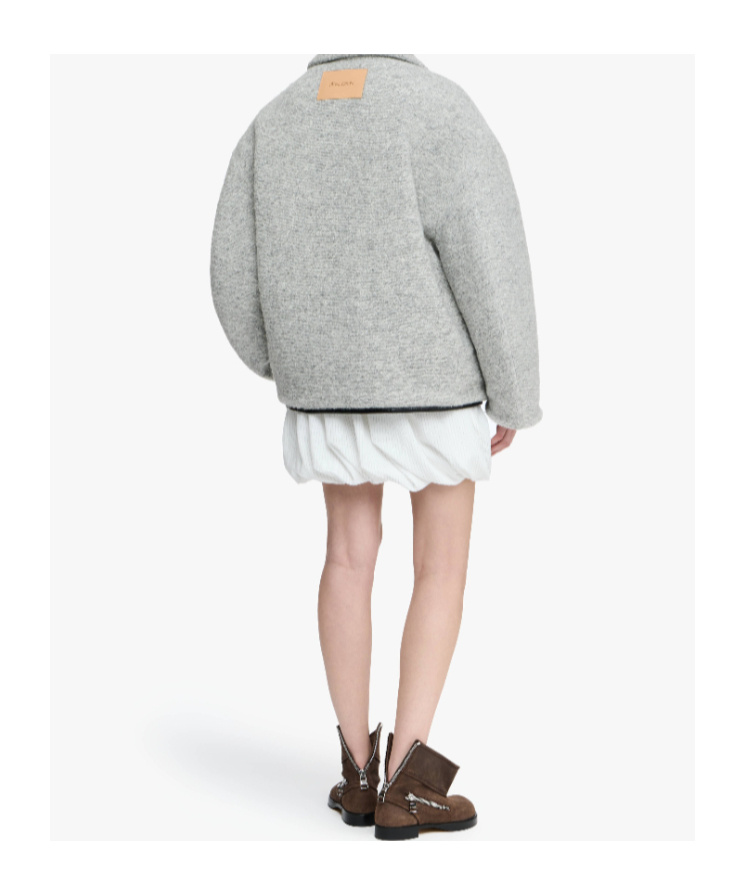 Jw Anderson Wool And Cotton-blend Jacket In Gray