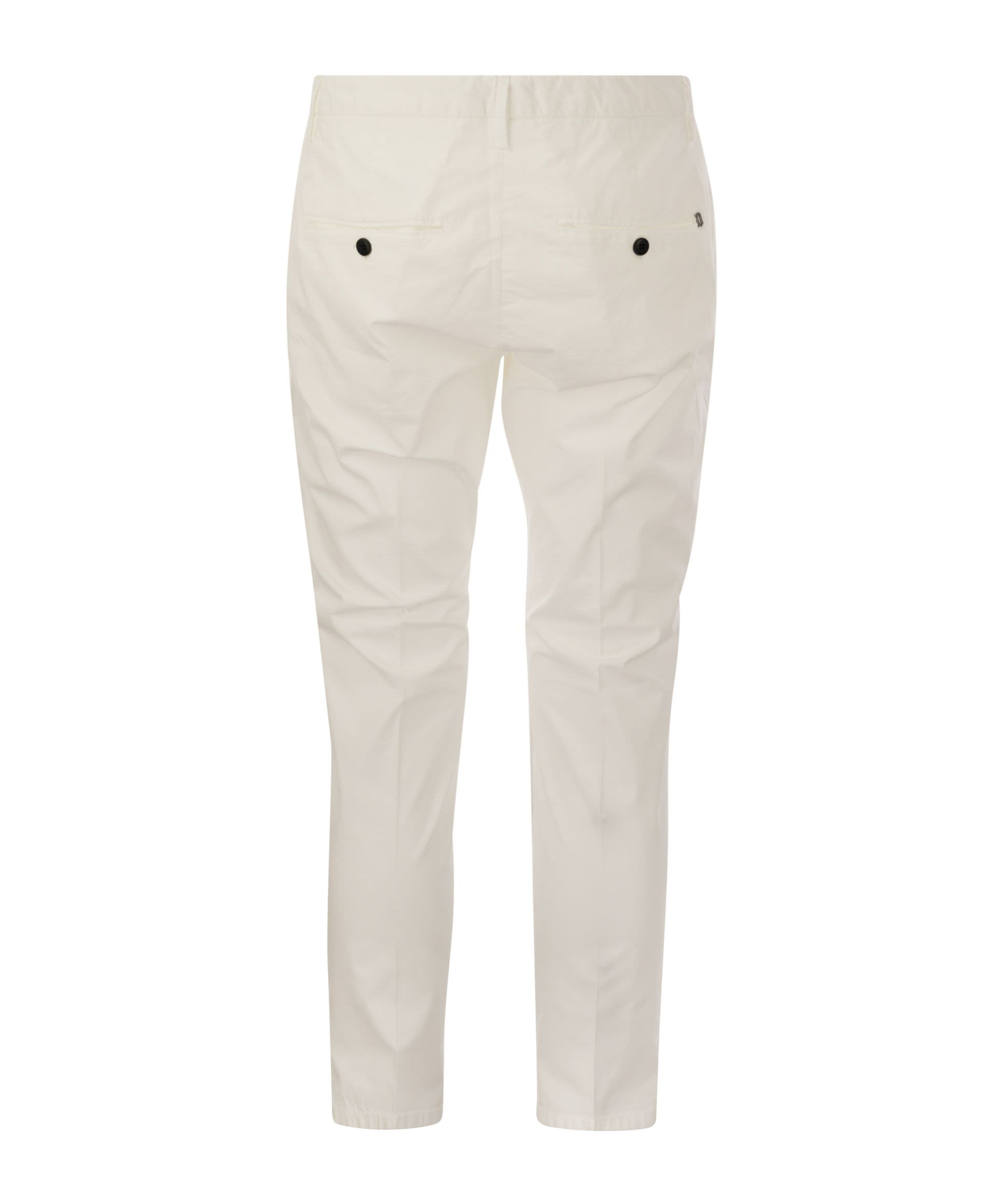 Dondup Men's Alfredo - Slim-fit Cotton Trousers In White
