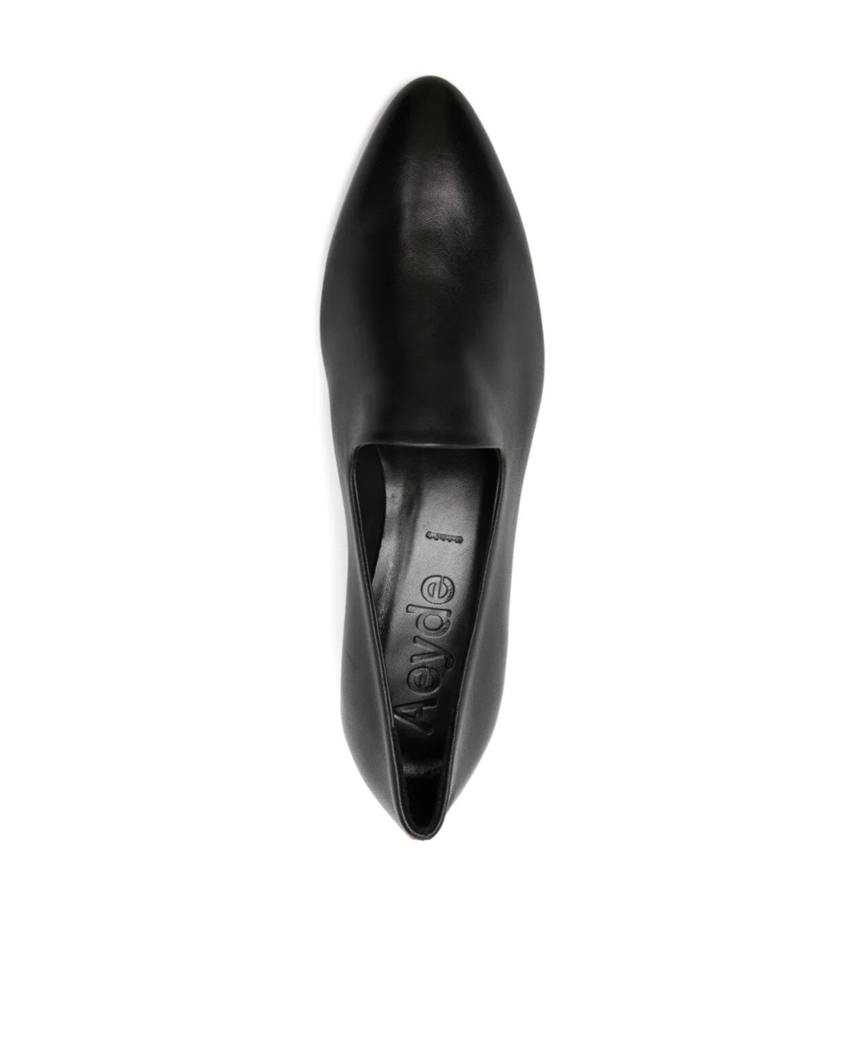 Aeyde 40mm Almond-toe Block-heel Loafers In Black
