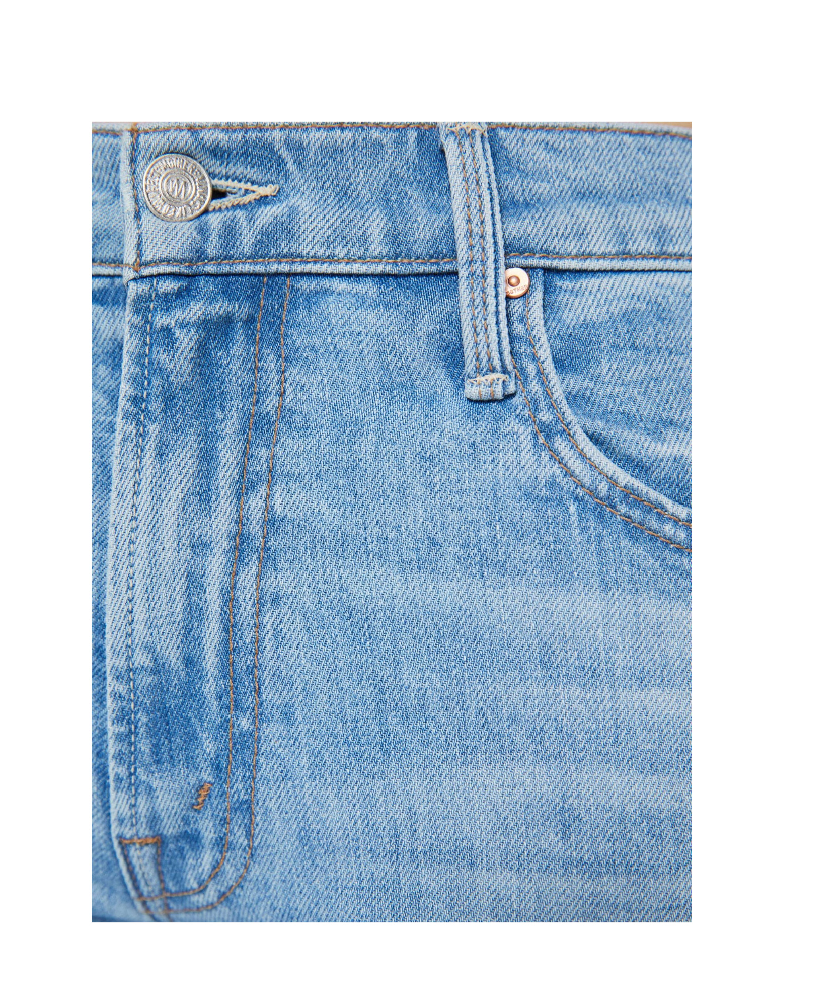 Mother Cotton Jeans In Blue