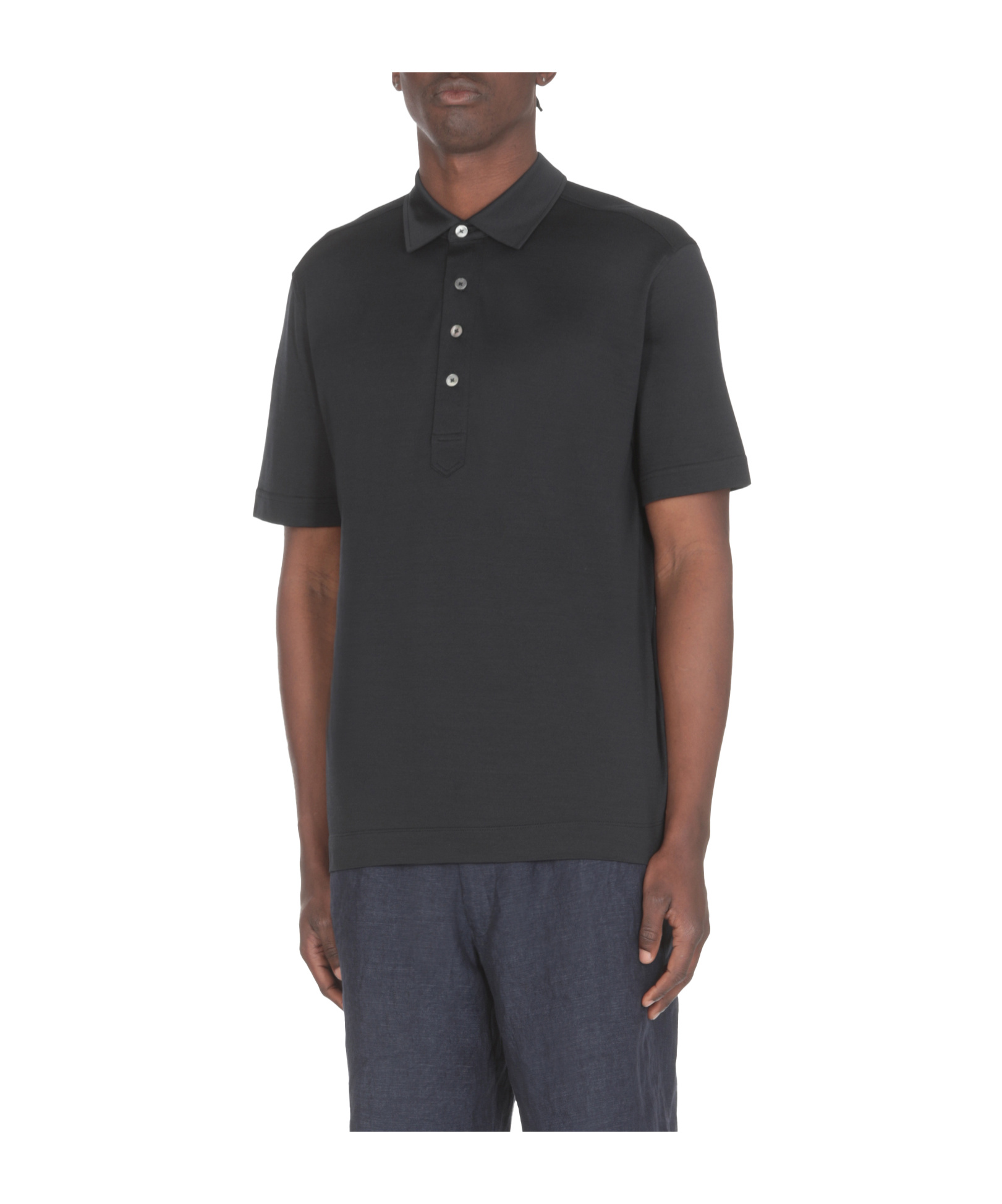Shop Zegna Short-sleeved Polo Shirt In Black