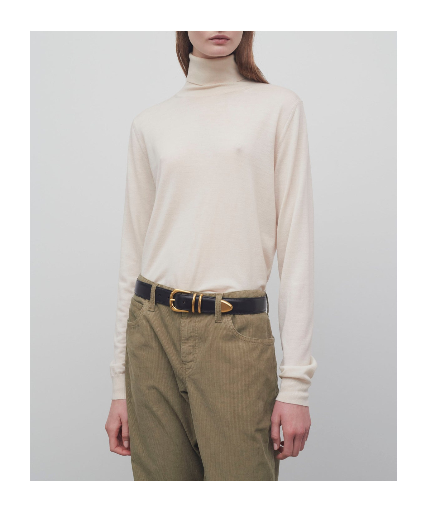 The Row Long-sleeved Wool Sweater In Nude