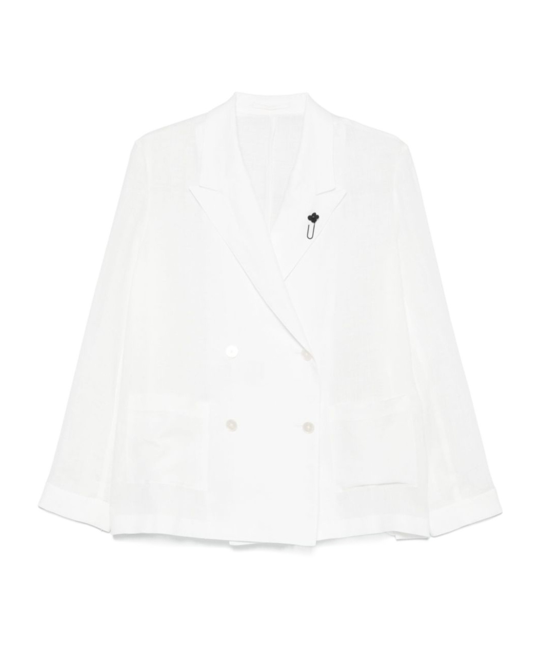Lardini Double-breasted Blazer In White