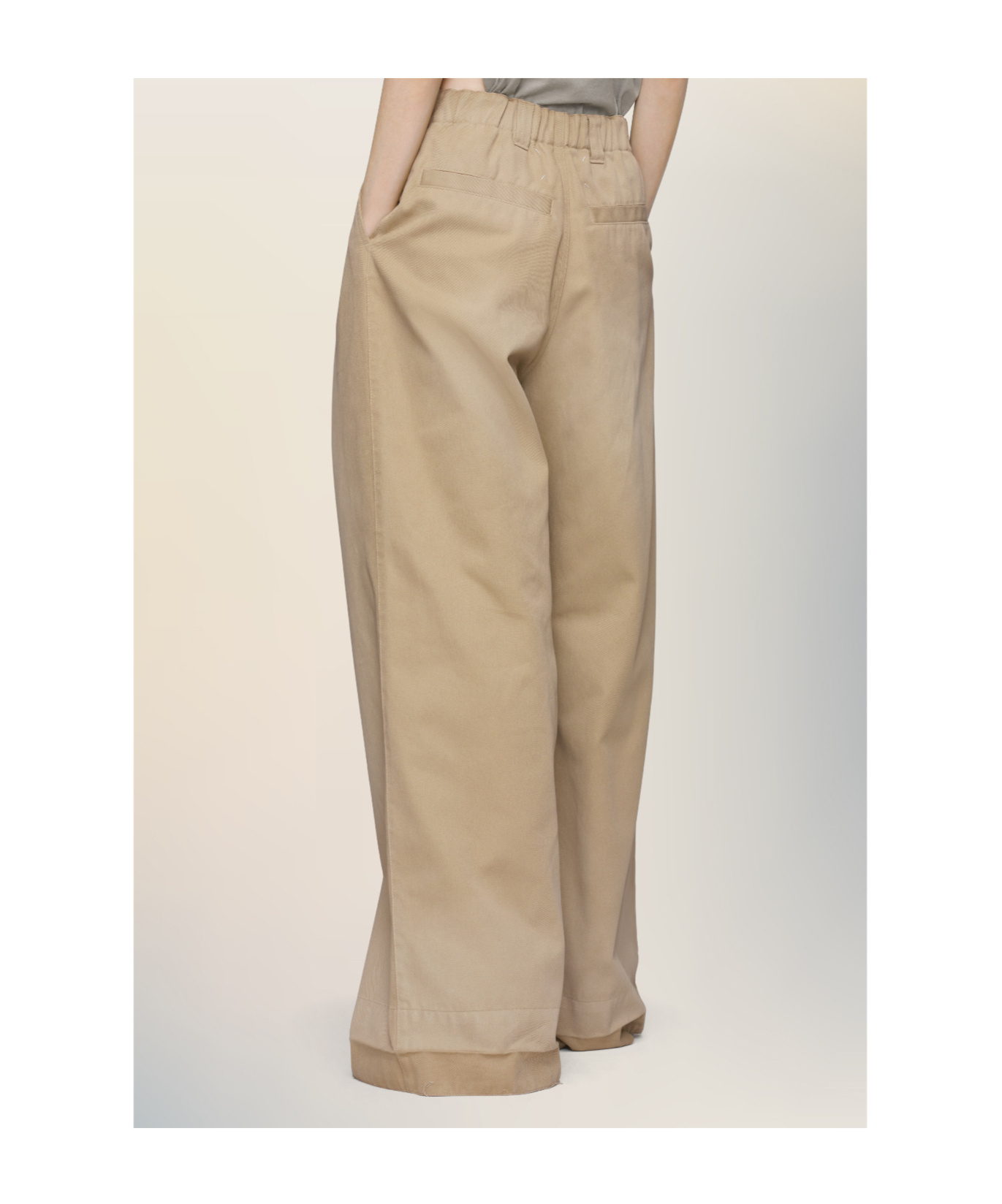 Maison Margiela Wide-leg Trousers In Brown