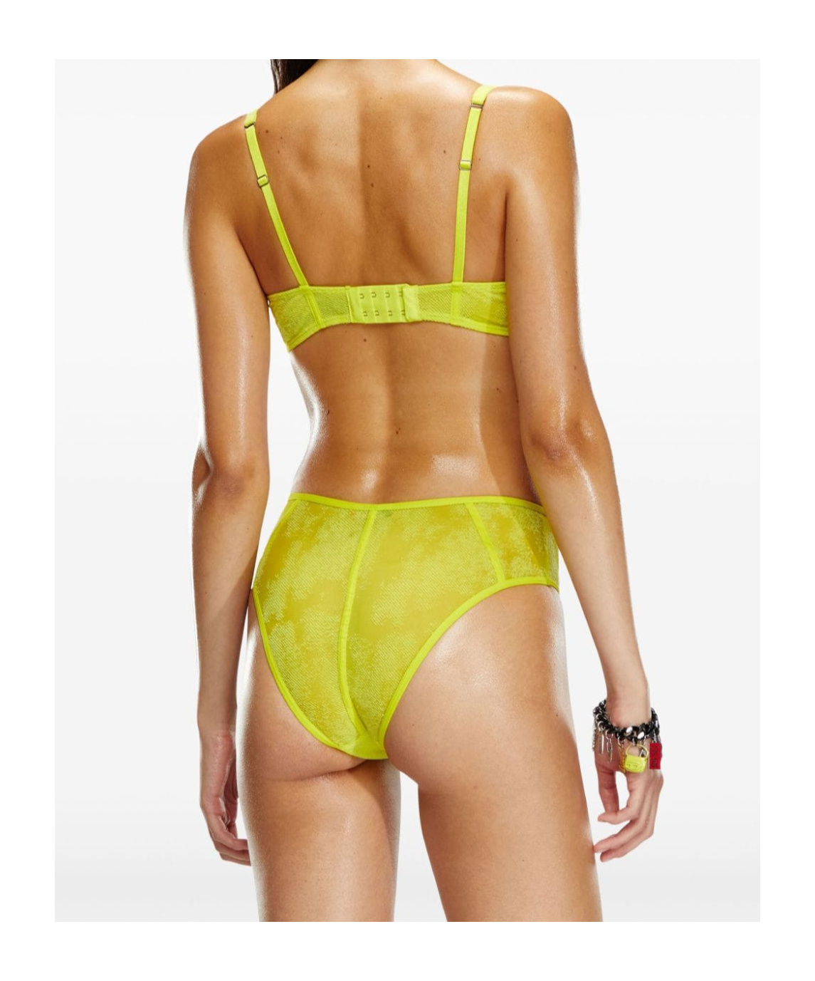 Shop Diesel X Savage X Fenty Longline Bra In Yellow