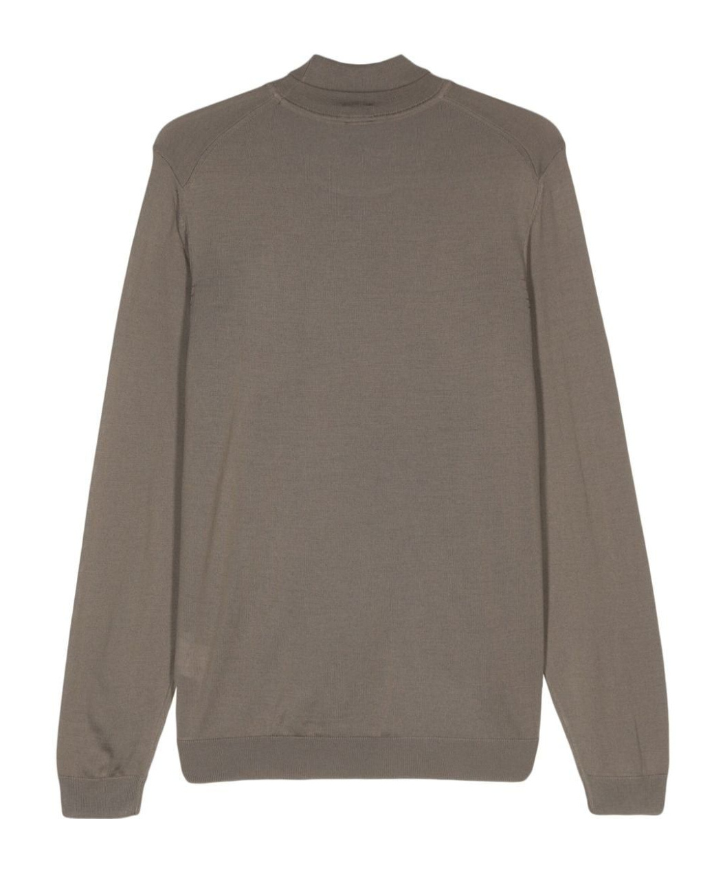 Hugo Boss Virgin Wool Roll-neck Sweater In Gray