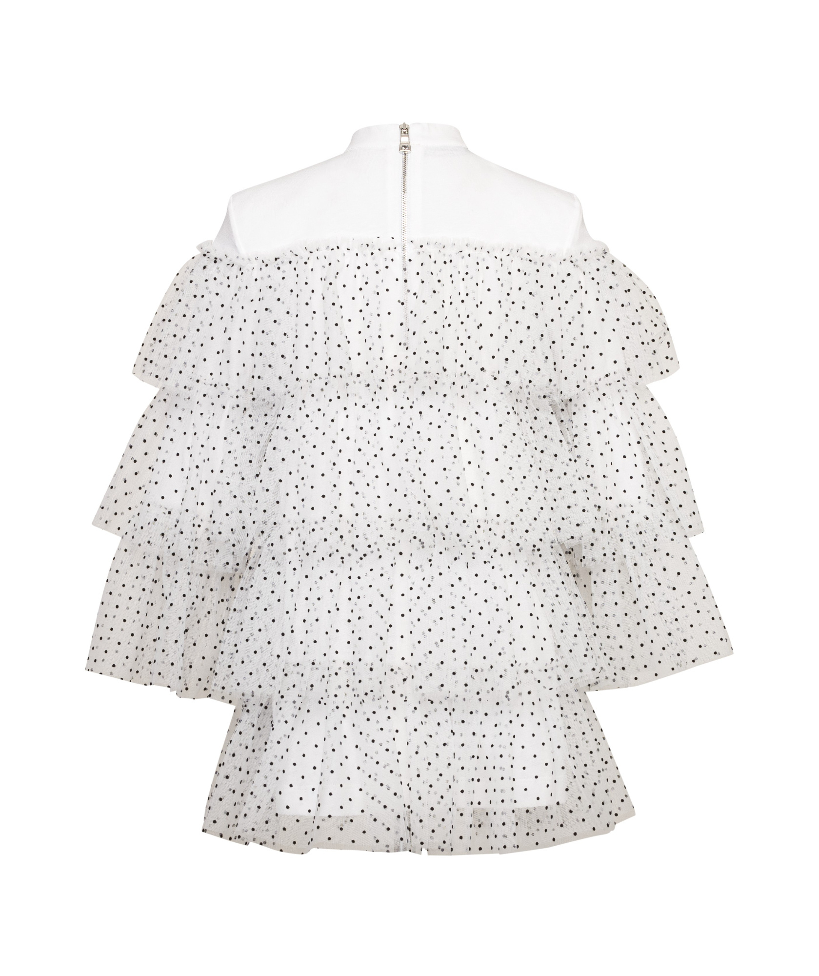 Balmain Dot Printed Skirt In White