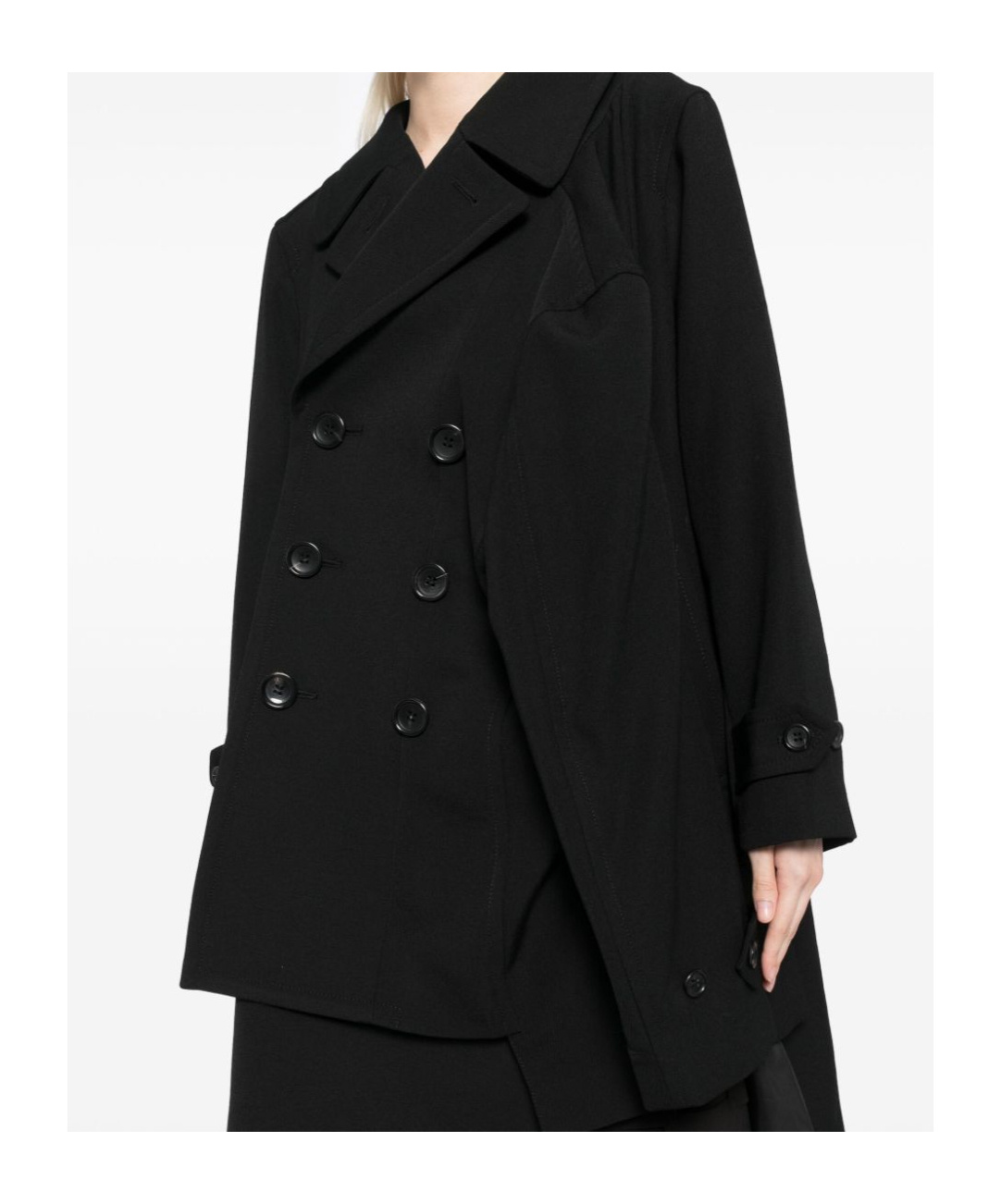 Shop Comme Des Garçons Asymmetric Coat In Black