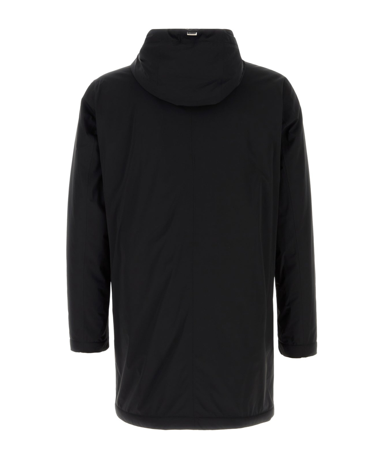 Herno Men Black Stretch Nylon Parka In Black