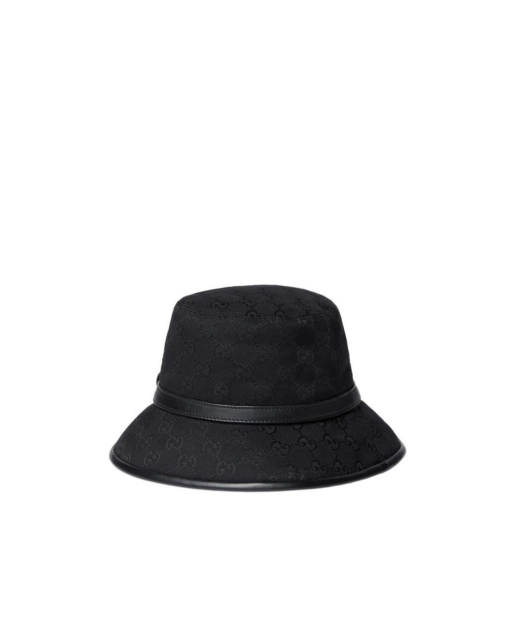 Gucci Gg Monogram Cotton Bucket Hat In Black