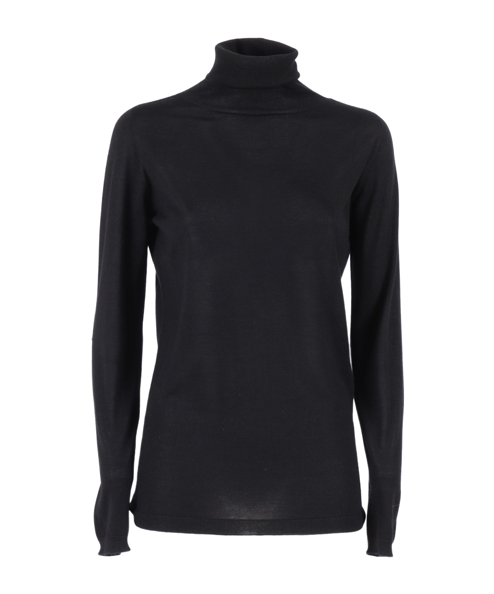 Fabiana Filippi Fitted Turtleneck Sweater In Cashmere-silk Blend In Black