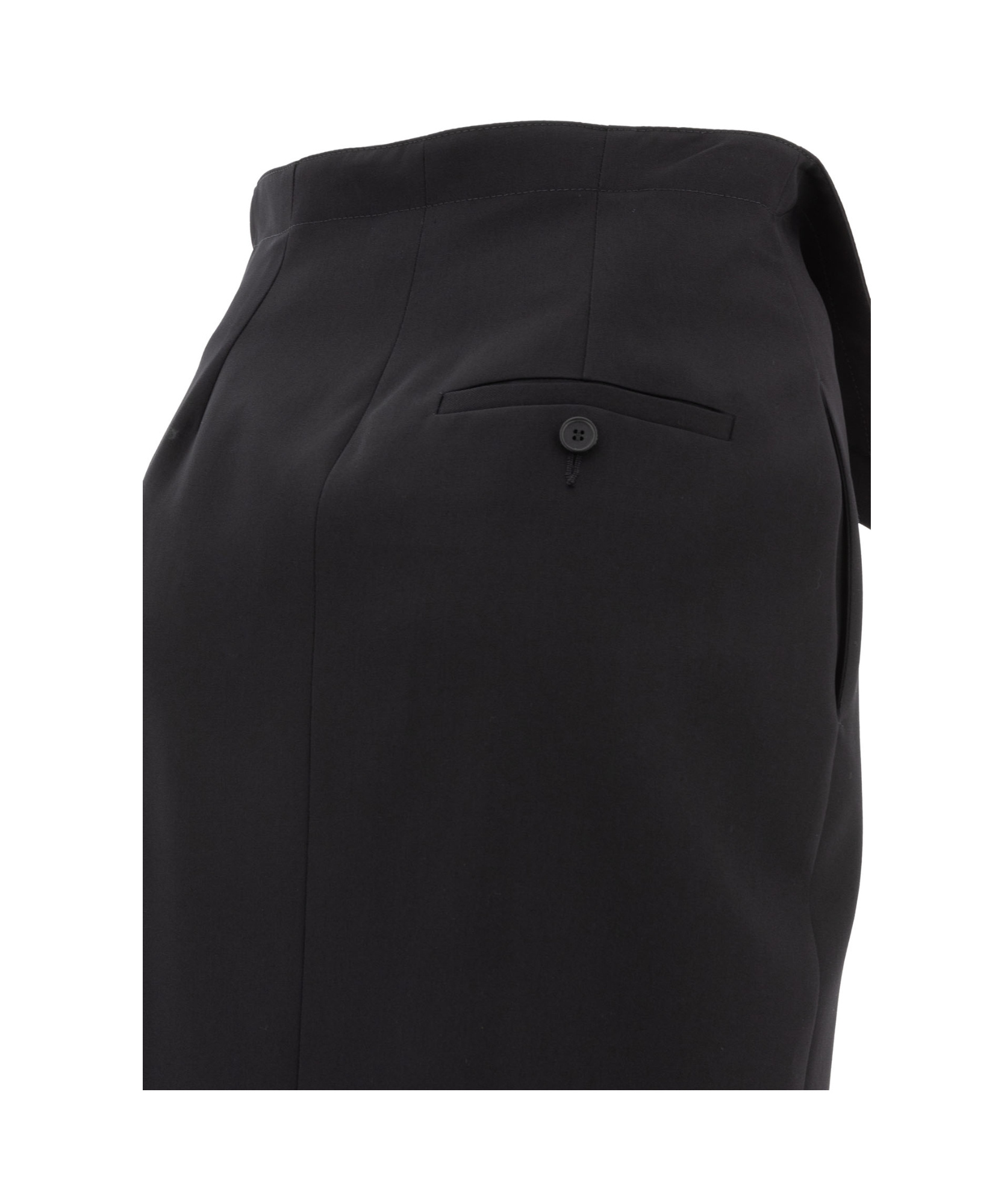 Shop Alexander Mcqueen Folded-edge Midi Skirt In Black