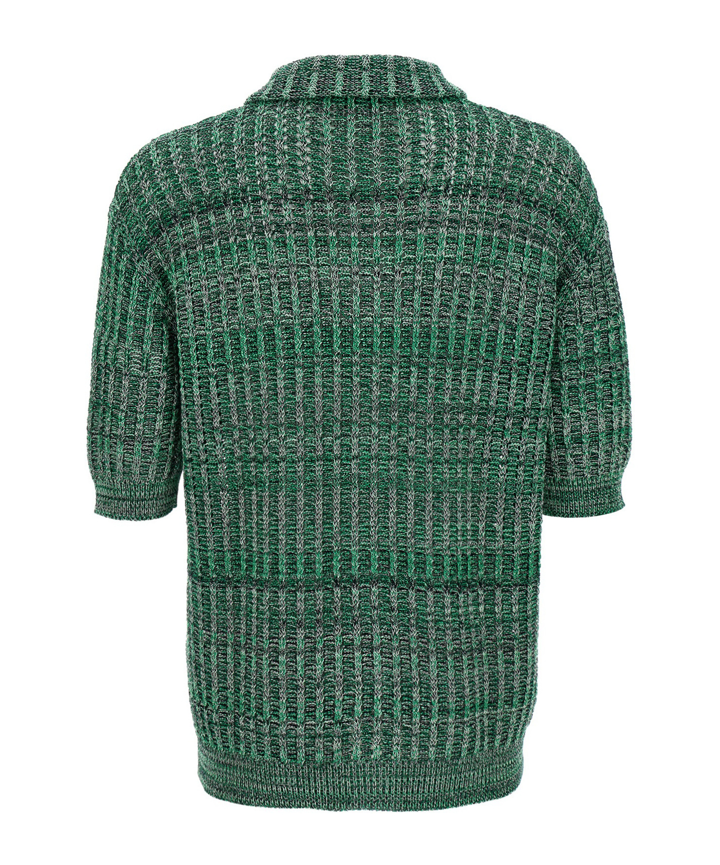 Roberto Collina Polo Shirt Textured Front Pocket In Green