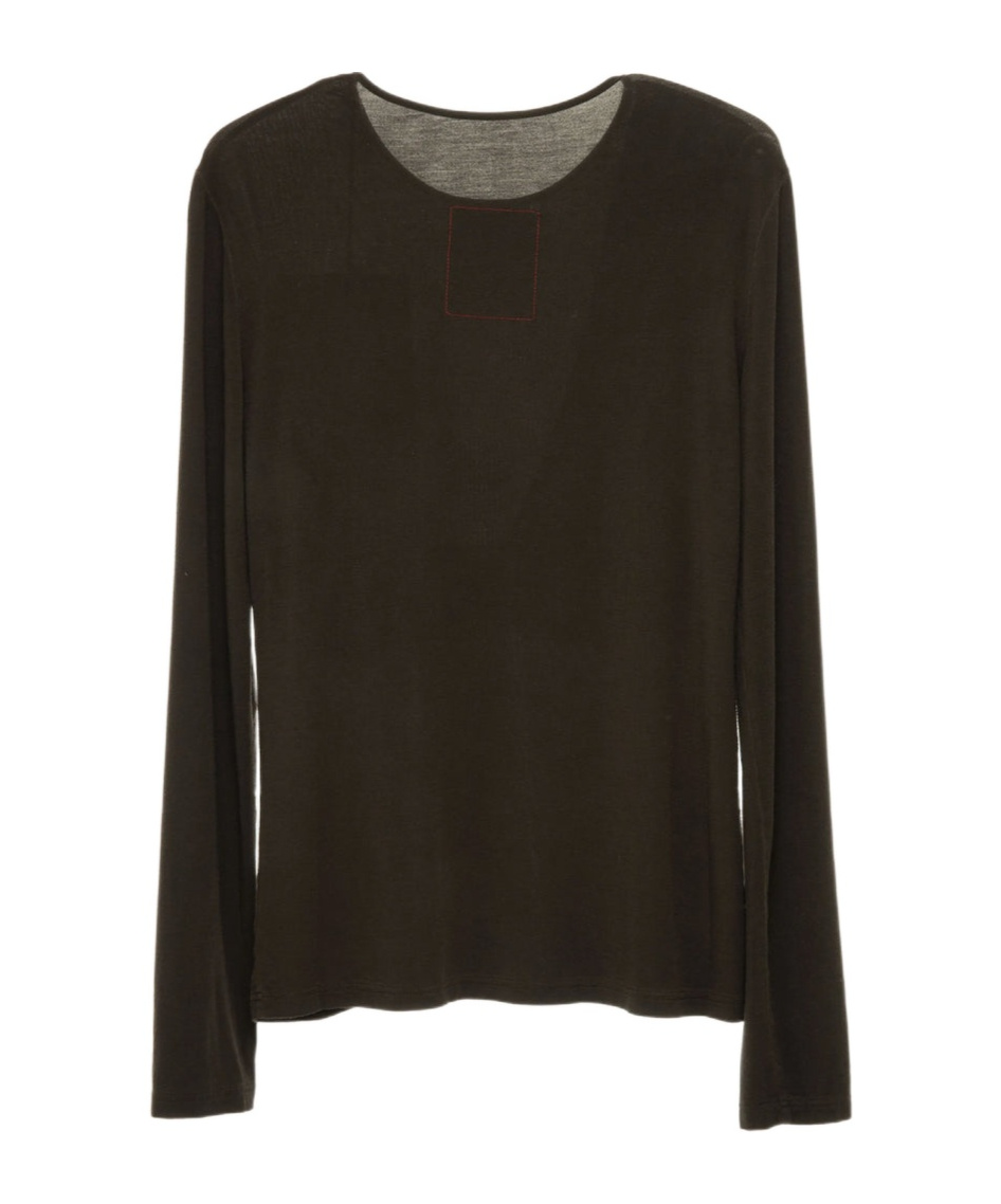 Uma Wang Jersey Top With Twisted Detail In Brown
