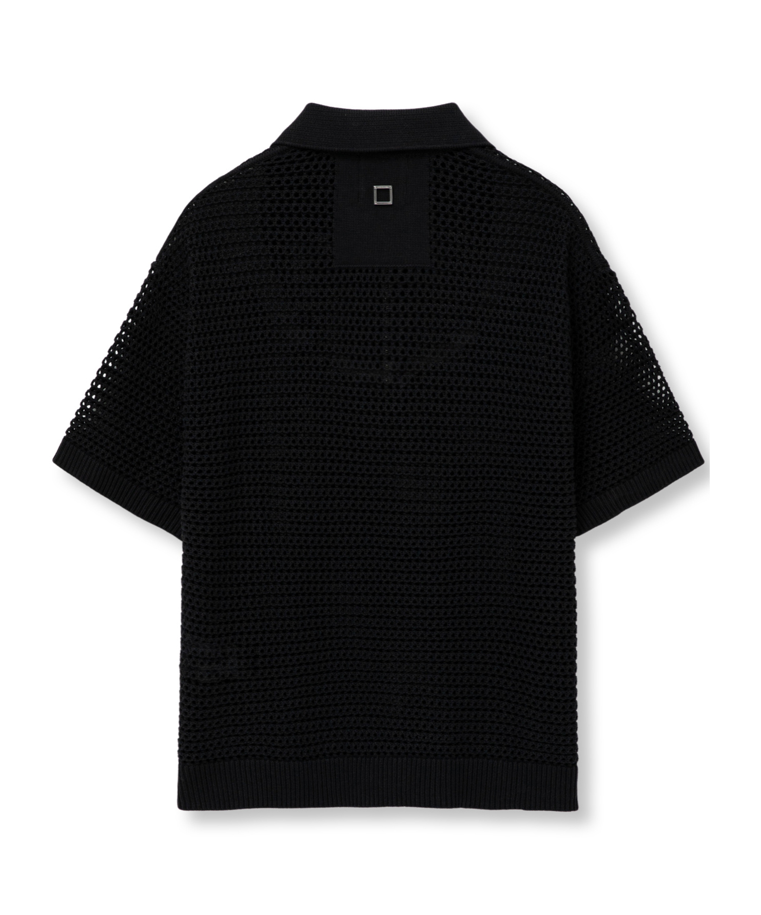 Wooyoungmi Mesh Short-sleeved Sweater In Black