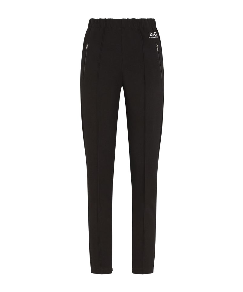 Dolce & Gabbana Full Milano Logo Track Pants In Black