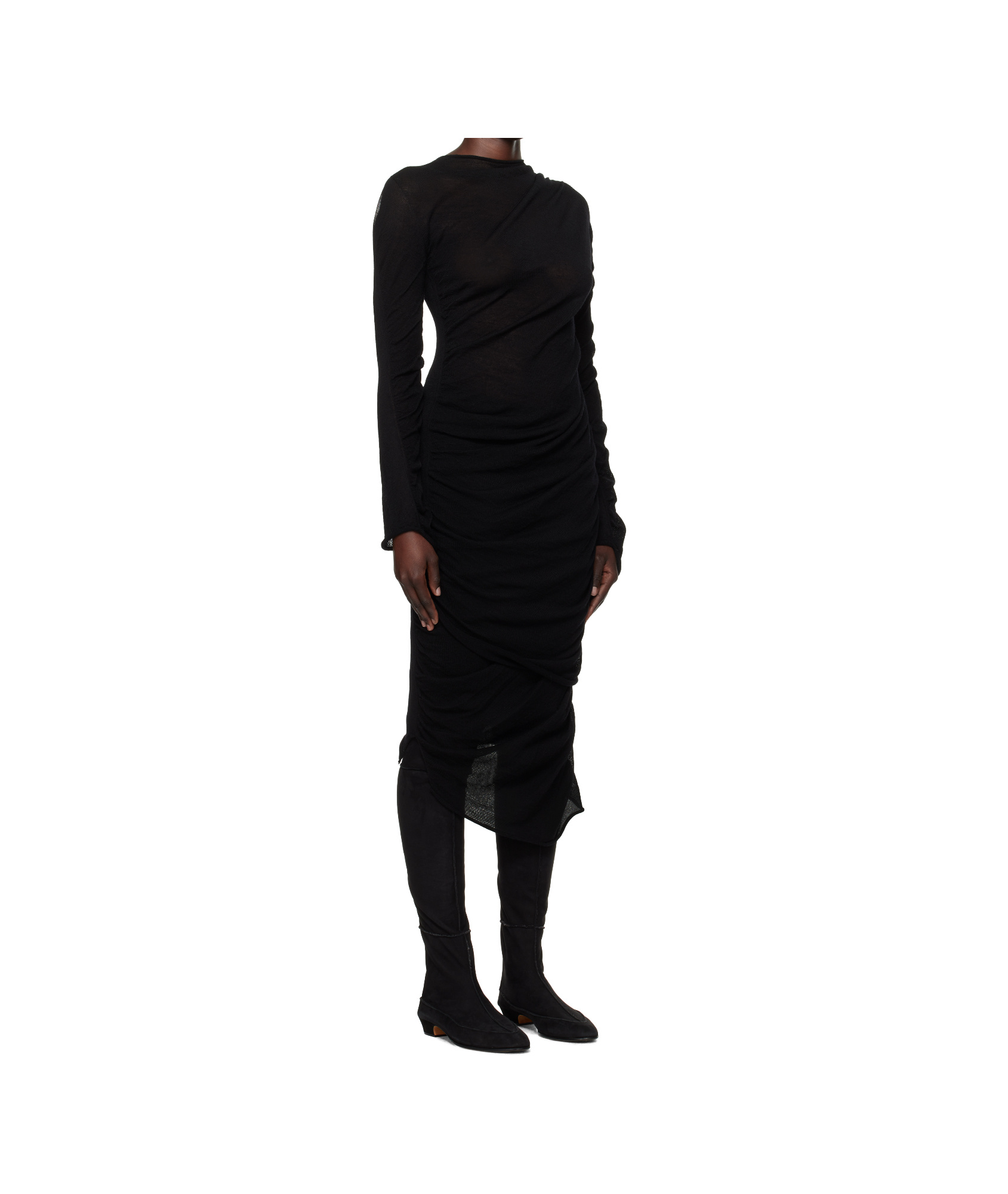 Shop Issey Miyake Ambiguous Dress In Black