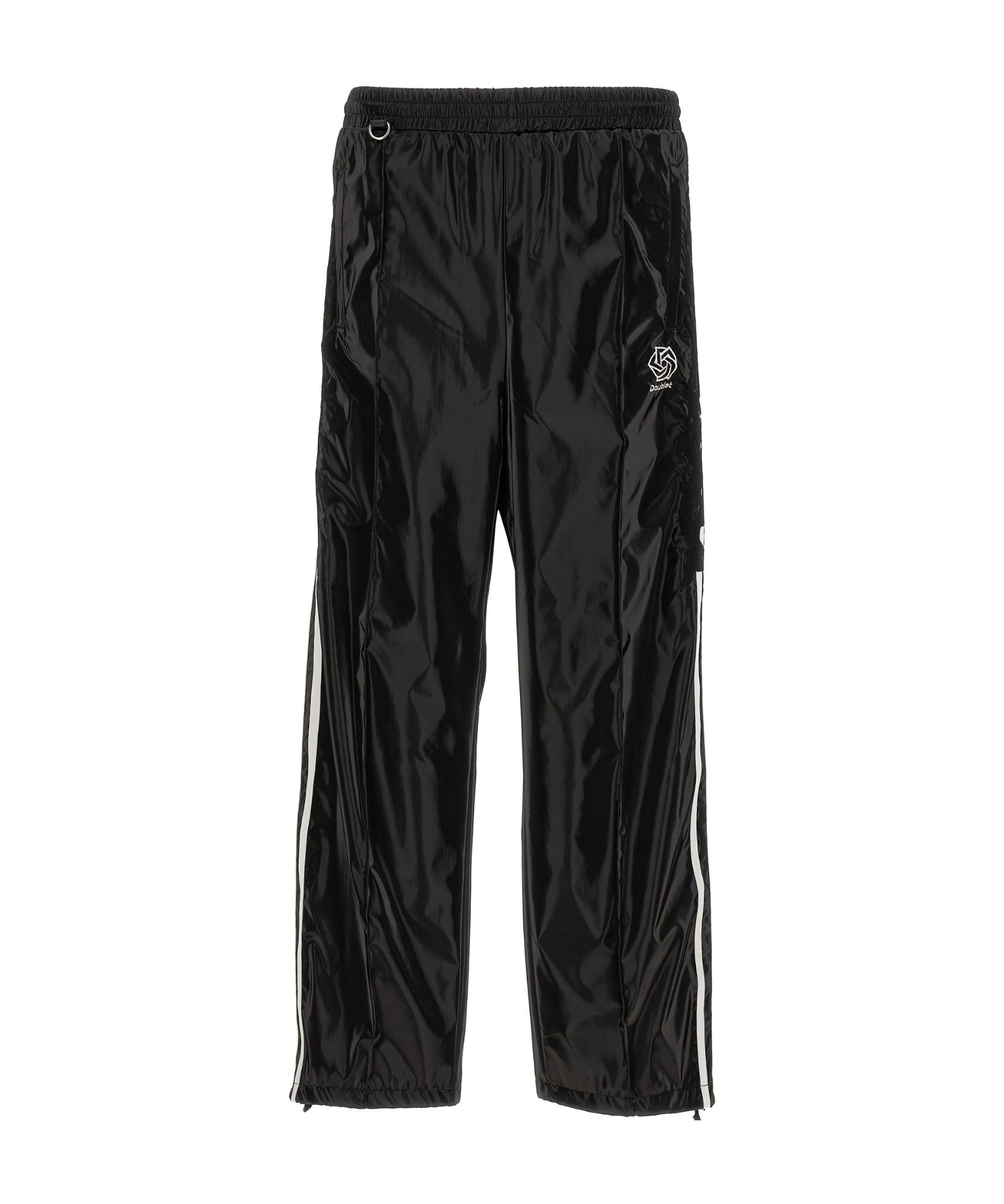 Doublet Laminate Track Pants In Black