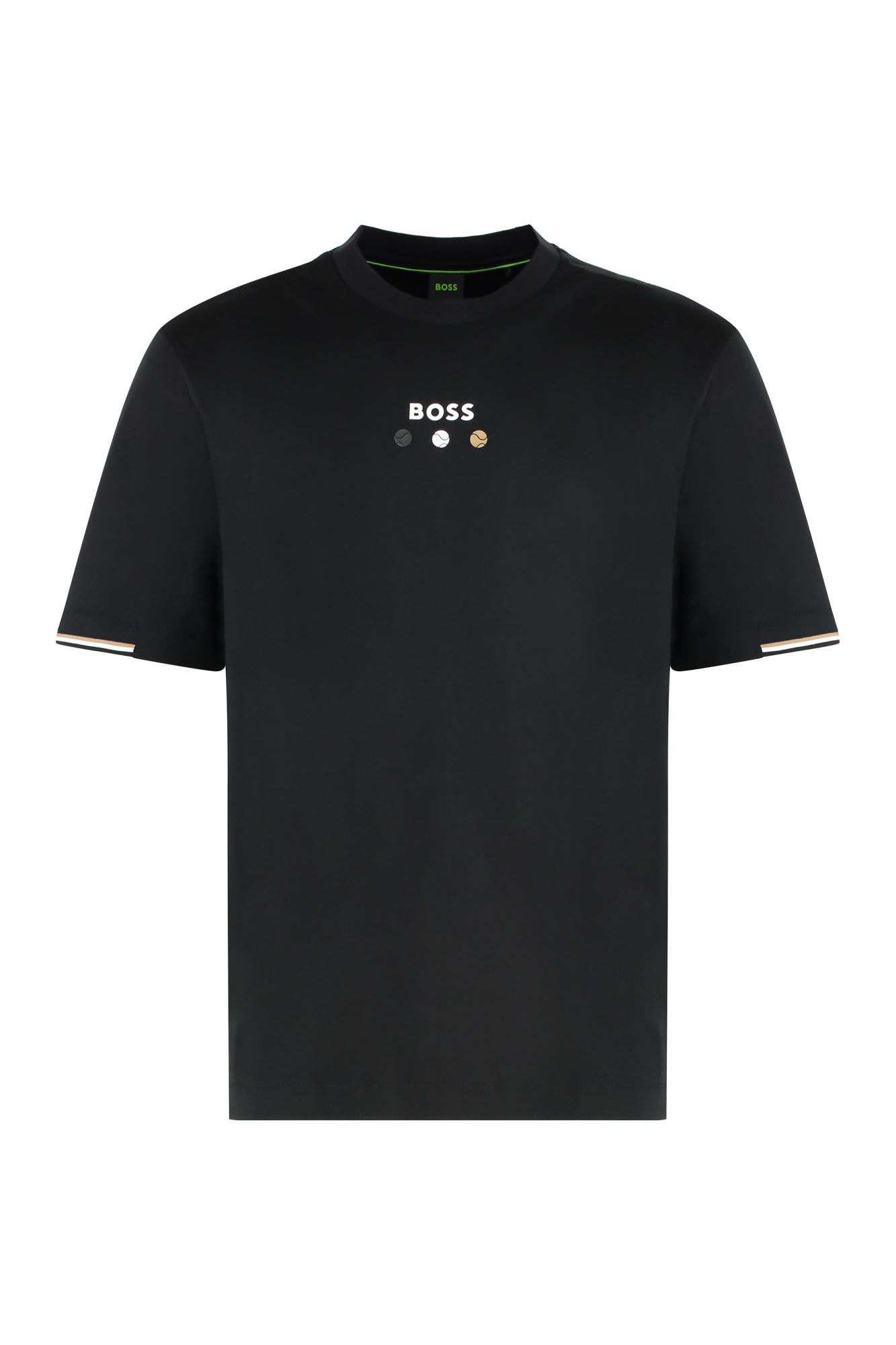 Hugo Boss Boss Tennis Ball Graphics T-shirt In Black