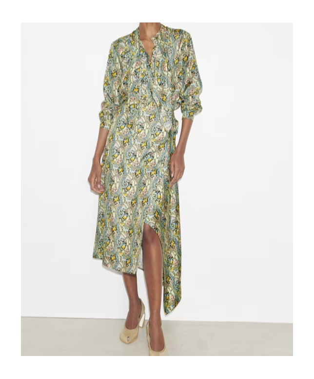 Tory Burch Paisley-print Bow Blouse In Green