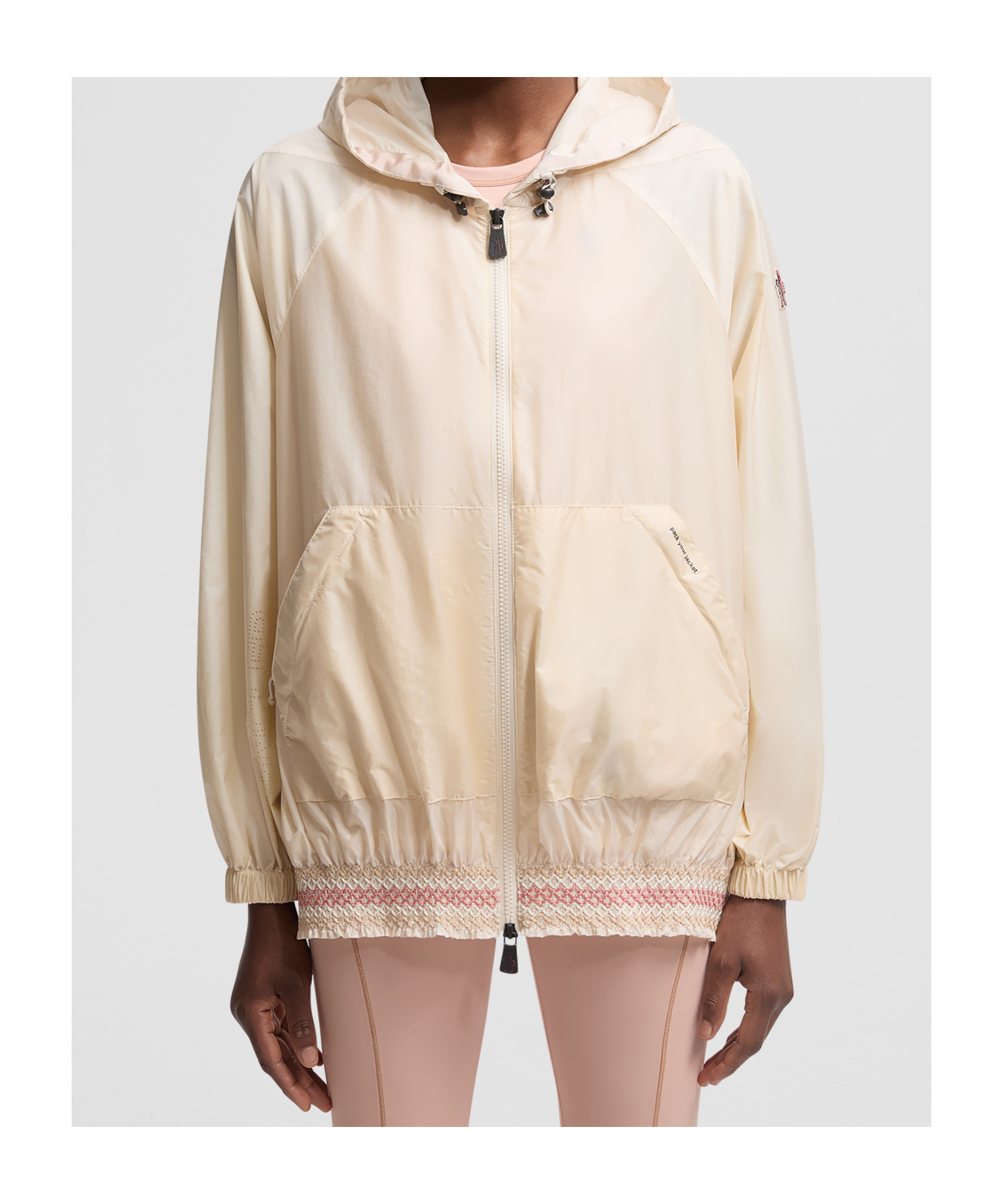 Moncler Samedans Packable Hooded Jacket In Neutral