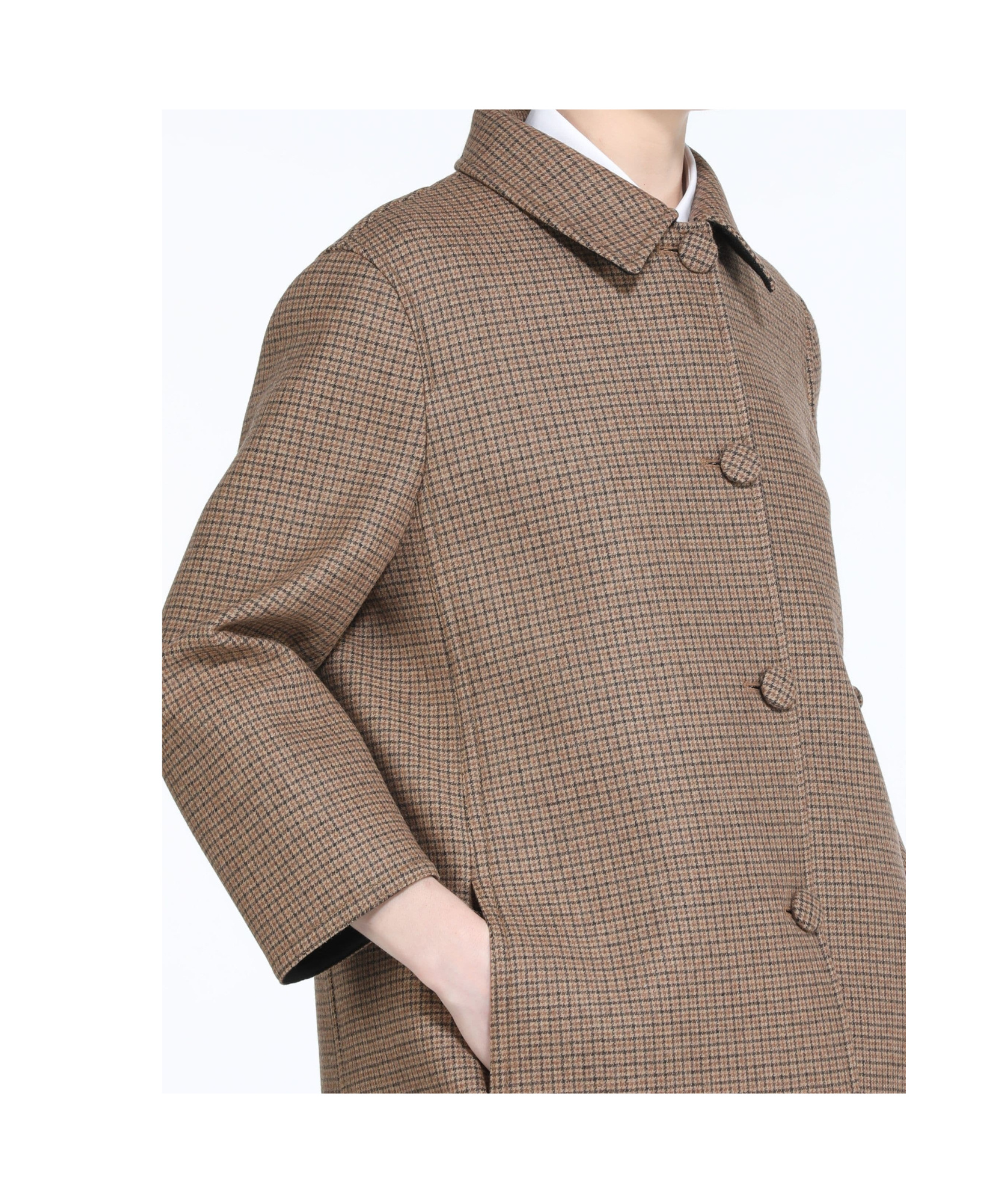 Shop N°21 Houndstooth Coat In Brown