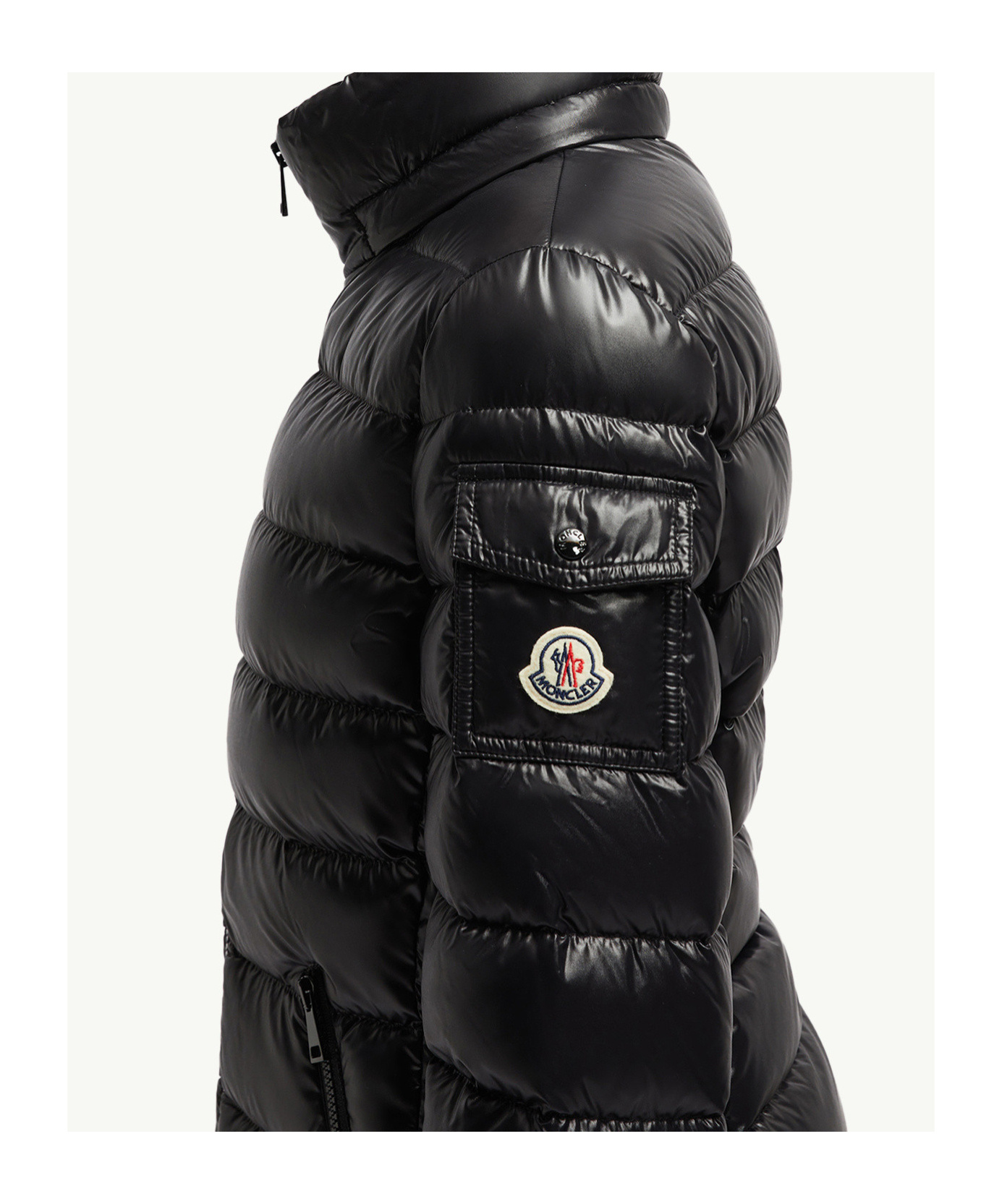 Moncler Bady Hooded Short Down Jacket In Black