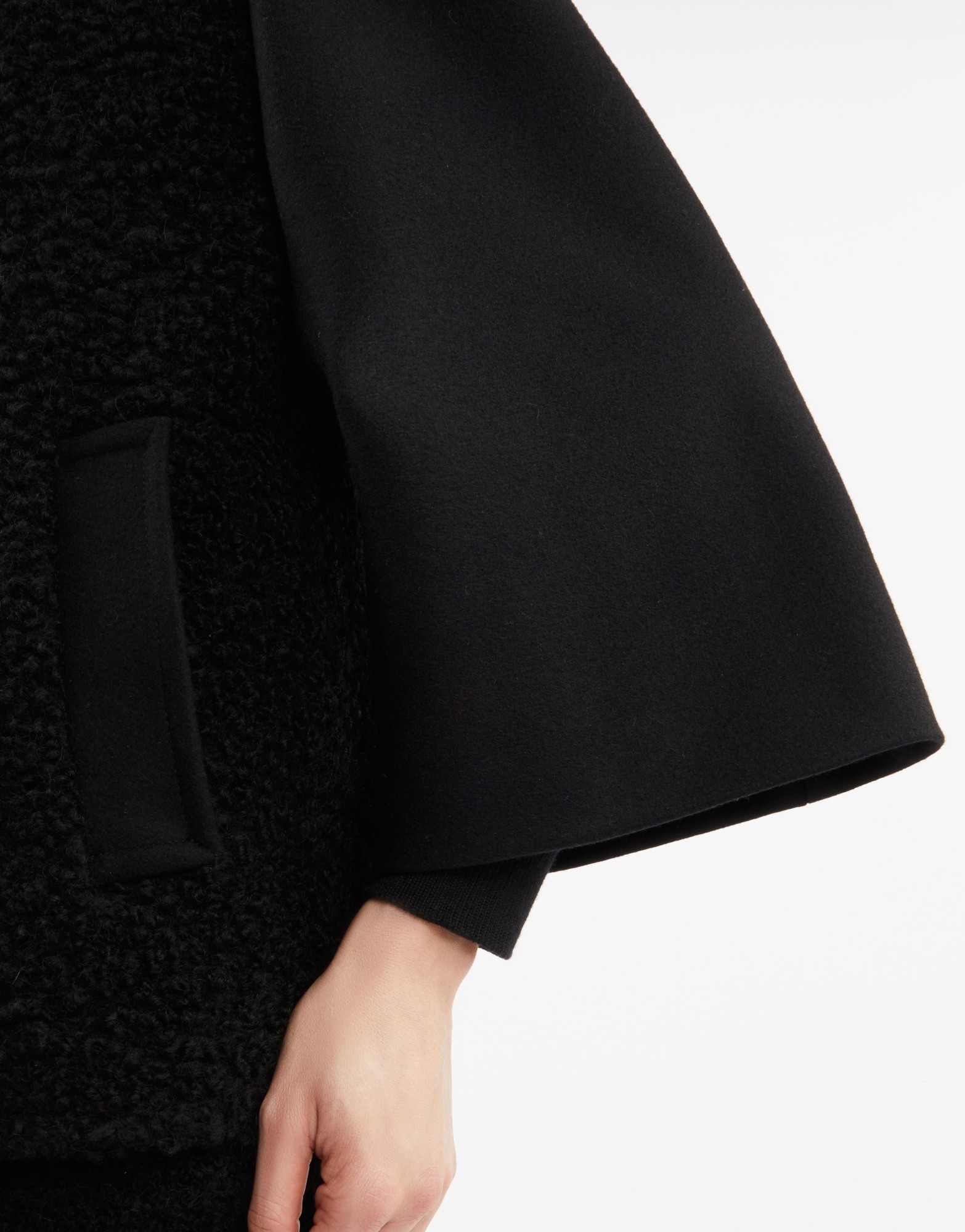Fay Jacket With Front Pockets And High Collar In Black