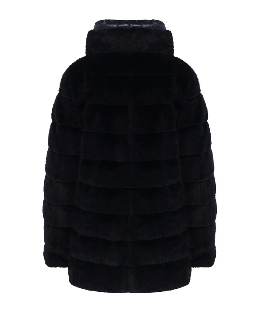 Herno Zipper Hooded Down Jacket In Black