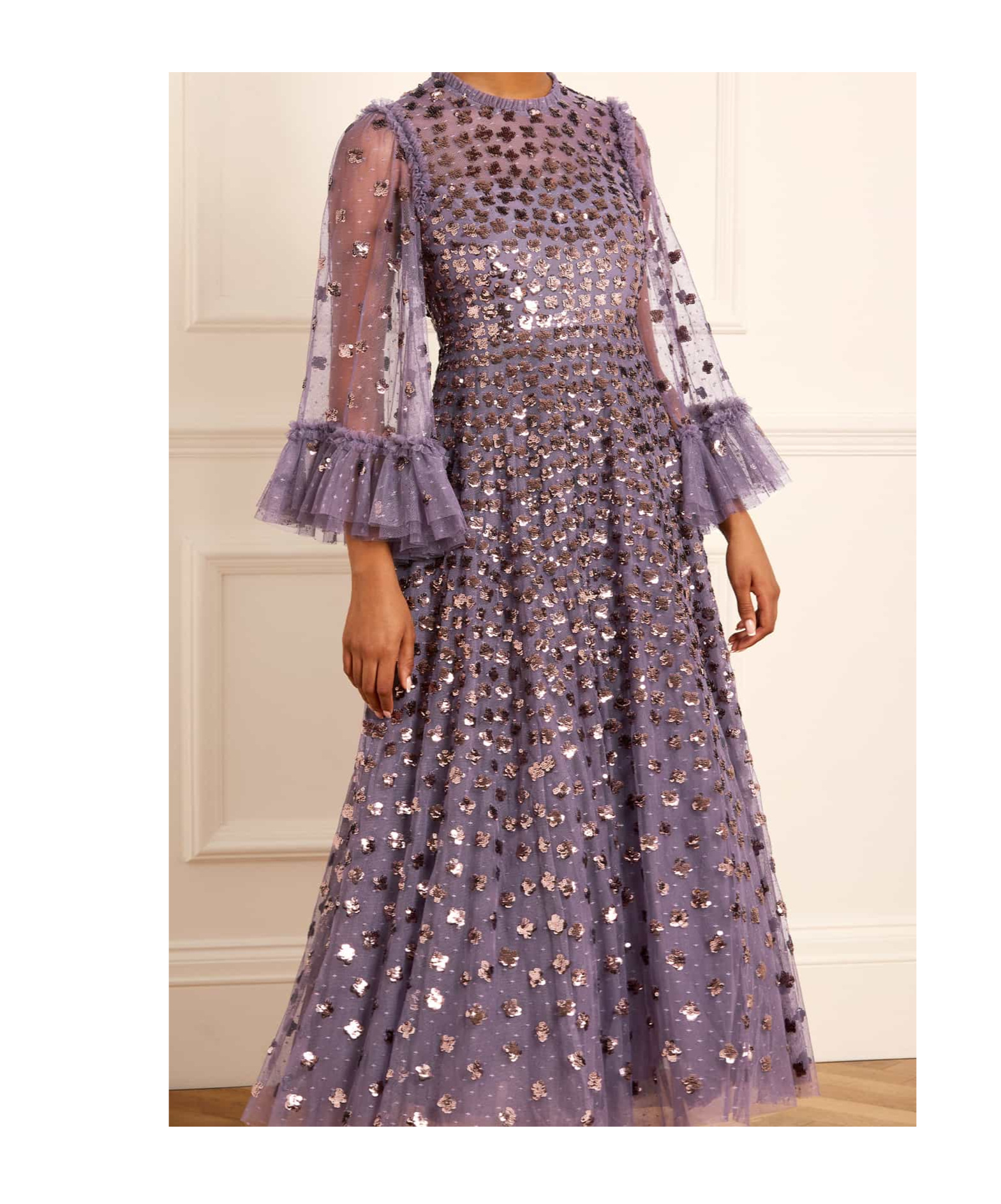 Needle & Thread Glisten Maxi Dress In Purple