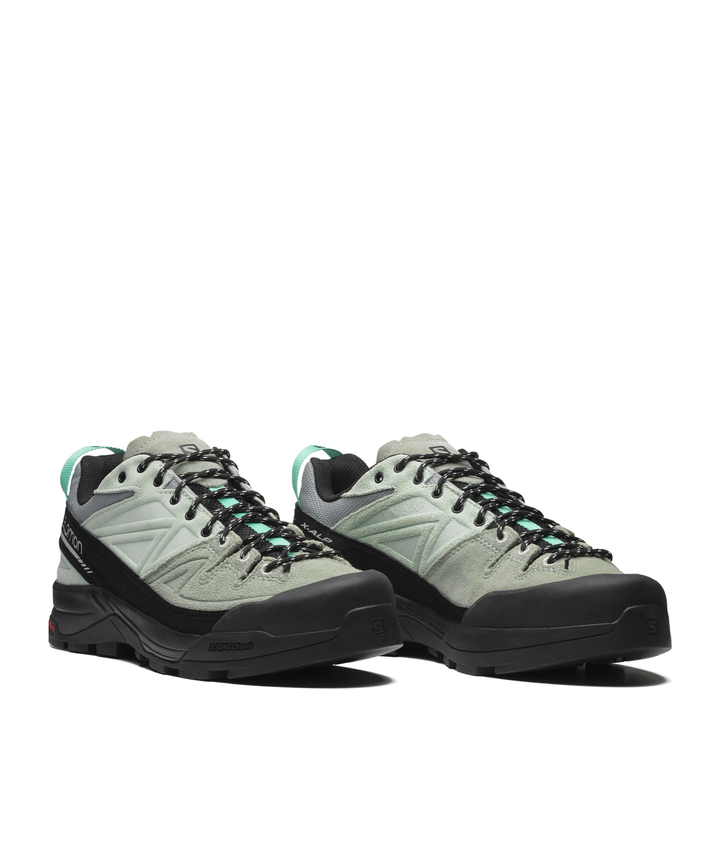 Salomon Leather And Mesh Sneakers With Secure Lacing System In Black